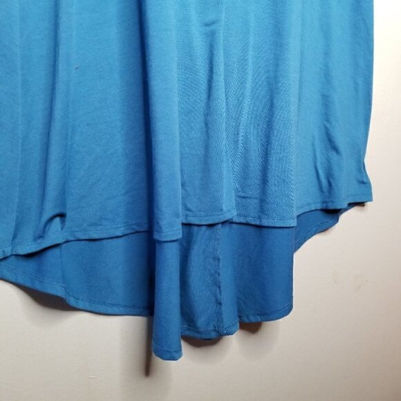 4/$25 Lularoe Teal Carly High Low Shirt Dress - Picture 5 of 6
